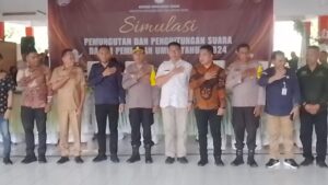 Gelar Simulasi, KPU Kabupaten Sitaro Pastikan Proses Pemungutan dan Penghitungan Suara Pemilu Berjalan Lancar