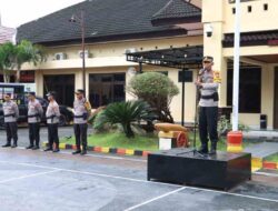 Polres Takalar Gelar Apel Pergeseran Pasukan Pengamanan TPS Pemilu