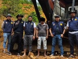 Polisi Amankan Satu Unit Ekskavator di Lokasi Tambang Ilegal di Aceh Selatan