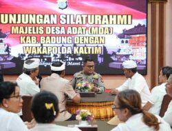 Jalin Silaturahmi, Wakapolda Kaltim Terima Kunjungan Majelis Desa Adat Kabupaten Badung