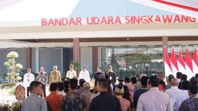 Petugas Gabungan Amankan Kunker Presiden Jokowi di Singkawang