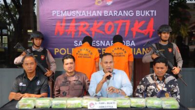 Polres Aceh Tamiang Musnahkan 10 Kg Sabu