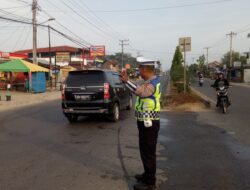Sat Lantas Polres Aceh Tamiang Rutin Laksanakan Strong Point Cegah Kemacetan