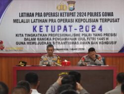 Wakapolres Gowa Pimpin Rakor Operasi Ketupat 2024