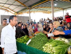 Jelang Lebaran, Presiden Jokowi Pantau Stok dan Harga Bahan Pokok di Pasar Rakyat Merangin