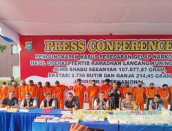 Polda Riau Gagalkan Peredaran 107 Kg Sabu dan 2.736 Butir Pil Ekstasi Dalam Operasi Tertib Ramadhan