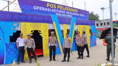 Kapolres Aceh Tamiang Cek Pospam dan Posyan Operasi Ketupat Seulawah 2024