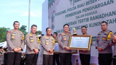 Sukses Amankan Arus Mudik dan Balik, 6 Kapolres di Riau Raih Penghargaan