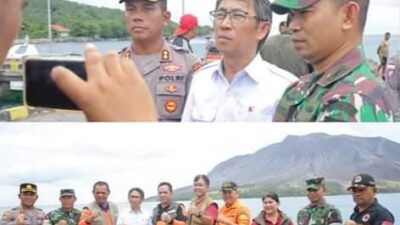 TNI-Polri Dukung Pemda Sitaro Tangani Bencana Erupsi Gunung Ruang